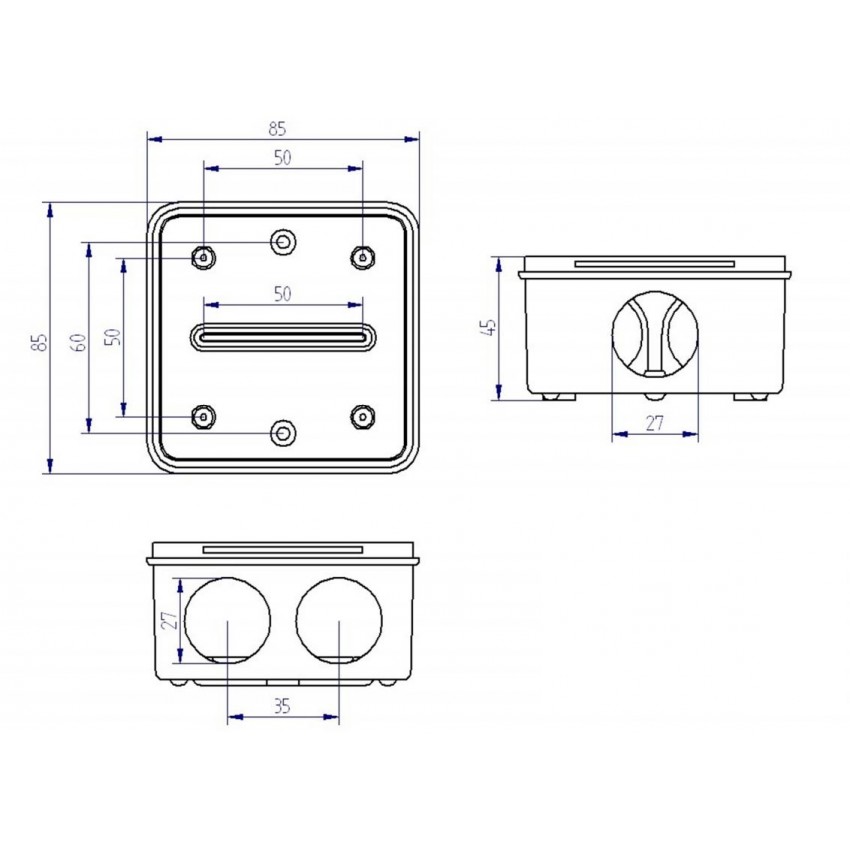 Caja Estanca 113x113x60 Conos